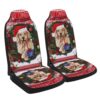 Golden Retriever Merry Christmas Seat Cover Cars, Christmas Car Seat Cover, Car Seat Cover