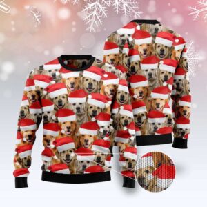 Golden Retriever Group Awesome Ugly Christmas Sweater,&hellip;