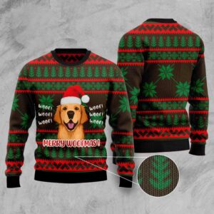 Golden Retriever Woofmas Ugly Christmas Sweater, Christmas&hellip;