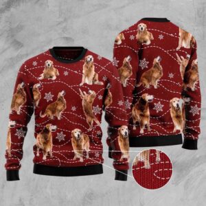 Golden Retriever Xmas Ugly Christmas Sweater, Christmas&hellip;