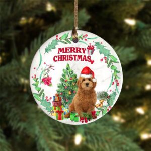 Goldendoodle Tree Merry Christmas Ornament, Christmas Ornament,&hellip;