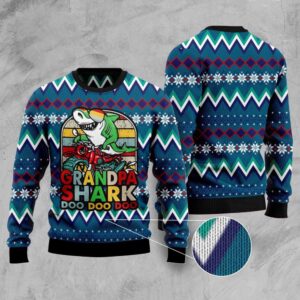 Grandpa Shark Dododo Ugly Christmas Sweater, Christmas&hellip;