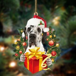 Great Dane-Dogs give gifts Hanging Ornament, Christmas&hellip;