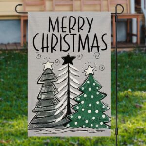 Grey Xmas Tree Burlap Merry Christmas Garden&hellip;
