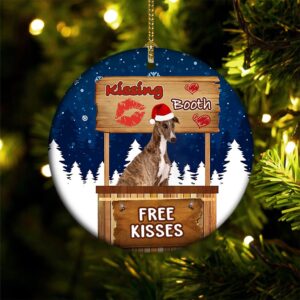 Greyhound Kissing Booth Christmas Ornament, Christmas Ornament,&hellip;