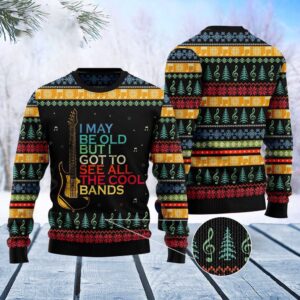 Guitar Old Vintage Ugly Christmas Sweater, Christmas&hellip;