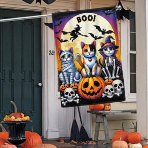 Halloween Black Cat Boo Spooky Pumpkin Flag,&hellip;