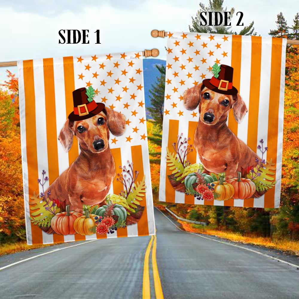 Halloween Dachshund American Flag Happy Thanksgiving Dachshund Flag, Halloween Flag, Halloween Garden Flags, Halloween House Flags