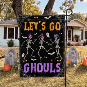 Halloween Dancing Skeleton Flag Let’s Go Ghouls,&hellip;
