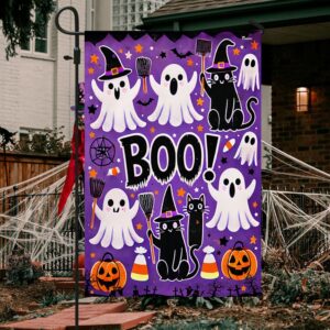 Halloween Flag Ghost Boo Black Cat Pumpkin&hellip;