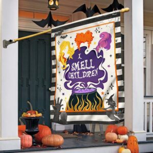 Halloween Three Witches I Smell Children Flag,&hellip;