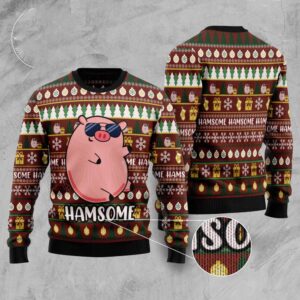 Hamsome Cute Pig Ugly Christmas Sweater, Christmas&hellip;