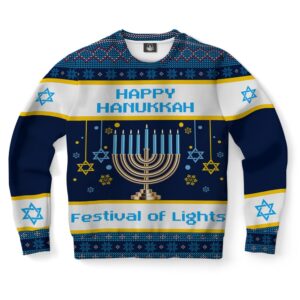 Hanukkah Festival Of Lights Ugly Christmas Sweater,&hellip;
