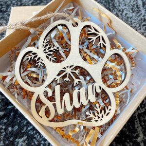 Happy Christmas With Fur Babies Personalized Paw Ornament Christmas Ornament Dog Ornament Xmas Dog Ornaments 3 qmnwqc.jpg