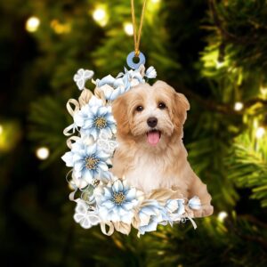 Havanese Flowers Moon Ornament, Christmas Ornament, Dog&hellip;