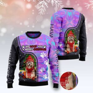 Havanese Hologram Color Ugly Christmas Sweater, Christmas&hellip;