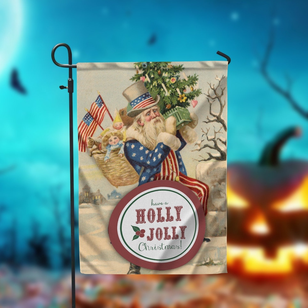Have A Holly Jolly ChristmasGarden FlagXmas, Garden Flags, Outdoor Xmas Flags, Christmas Flag Outdoor