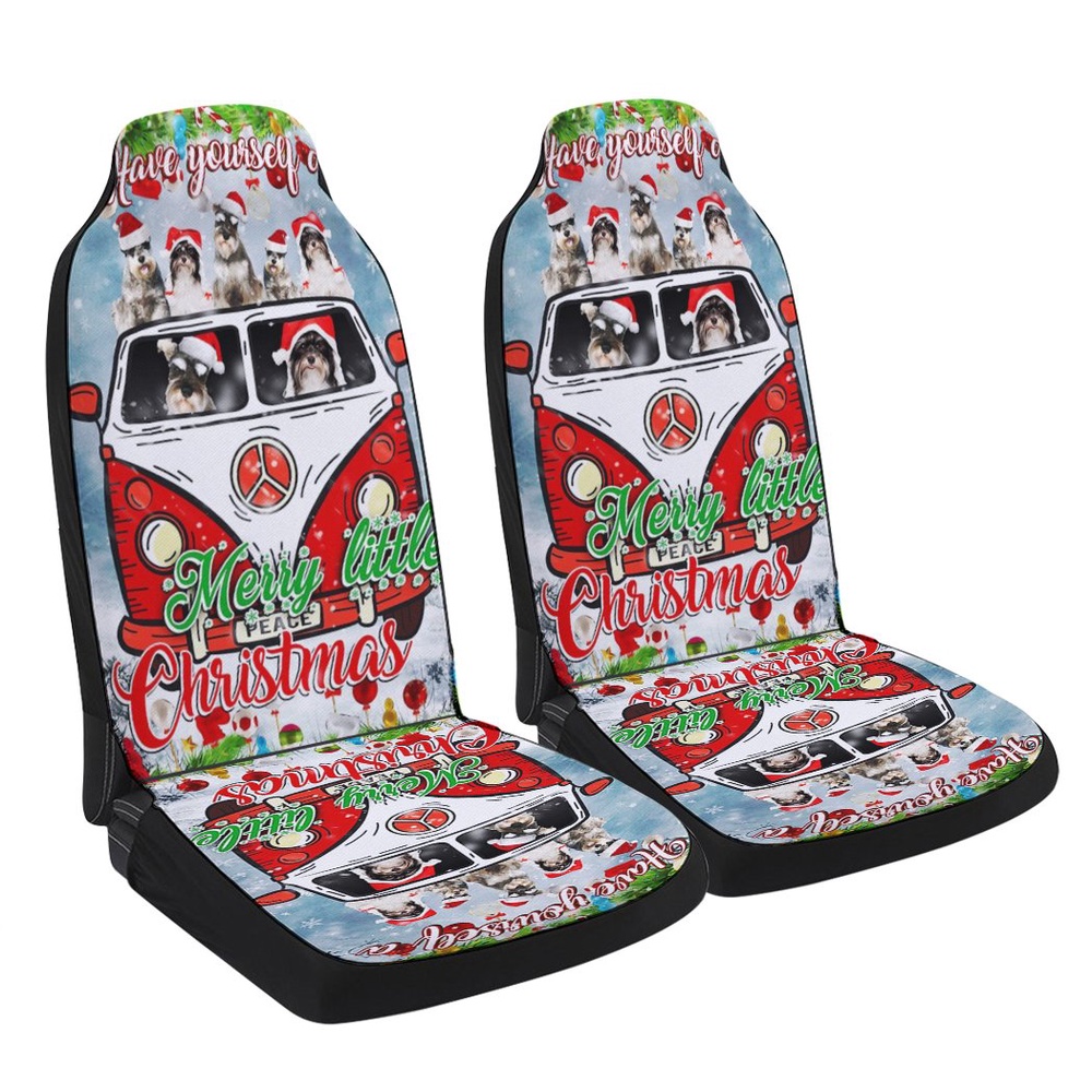 Have Yourself A Merry Little Christmas Schnauzer Seat Cover Cars, Christmas Car Seat Cover, Car Seat Cover