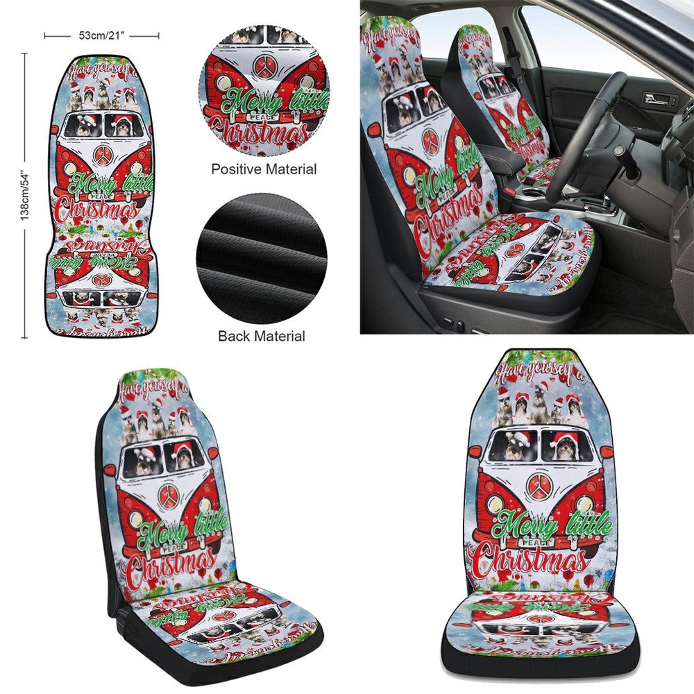 Have Yourself A Merry Little Christmas Schnauzer Seat Cover Cars, Christmas Car Seat Cover, Car Seat Cover