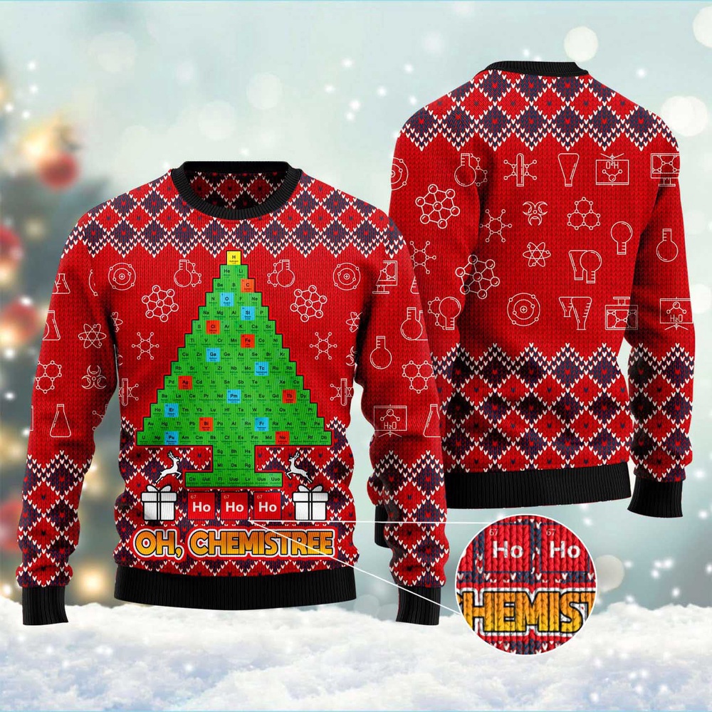 Ho Ho Ho Oh Chemistree Ugly Christmas Sweater, Christmas Sweater, Ugly Sweater, Funny Xmas Sweaters Ho Ho Ho Oh Chemistree Ugly Christmas Sweater, Christmas Sweater, Ugly Sweater, Funny Xmas Sweaters
