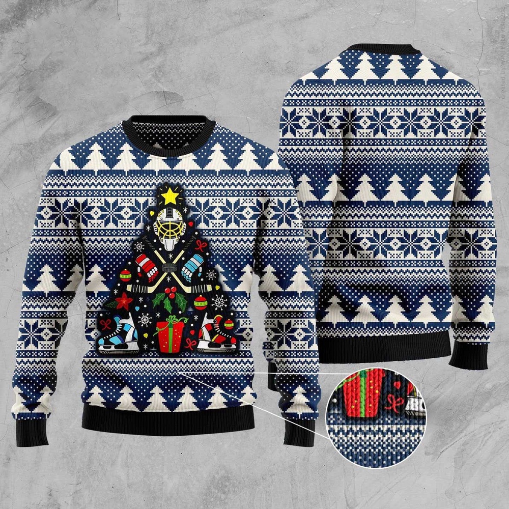 Hockey Ugly Christmas Sweater, Christmas Sweater, Ugly Sweater, Funny Xmas Sweaters