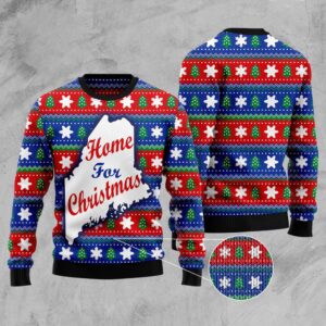 Home For Christmas Maine Ugly Christmas Sweater,&hellip;