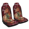 Horse Christmas Seat Cover Cars, Christmas Car Seat Cover, Car Seat Cover