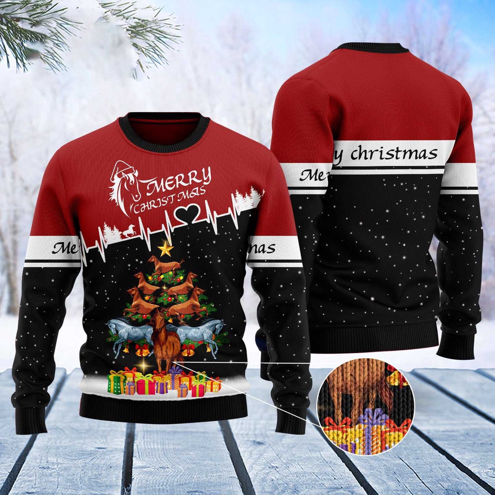 Horse Merry Christmas Ugly Christmas Sweater, Christmas Sweater, Ugly Sweater, Funny Xmas Sweaters