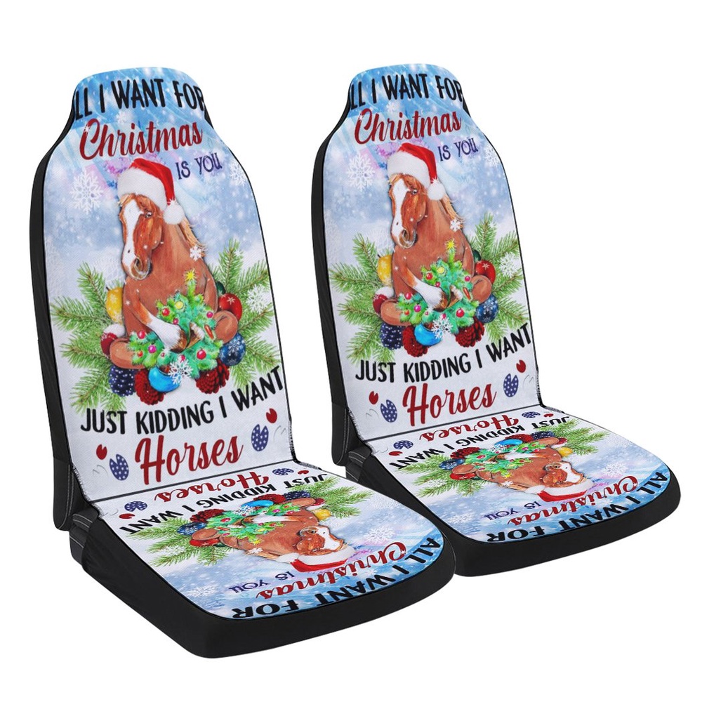 Horses Winter Snow Christmas Seat Cover Cars, Christmas Car Seat Cover, Car Seat Cover Horses Winter Snow Christmas Seat Cover Cars, Christmas Car Seat Cover, Car Seat Cover