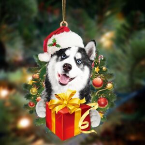 Husky-Dogs give gifts Hanging Ornament, Christmas Ornament,&hellip;