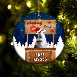 Husky Kissing Booth Christmas Ornament_9536, Christmas Ornament,&hellip;