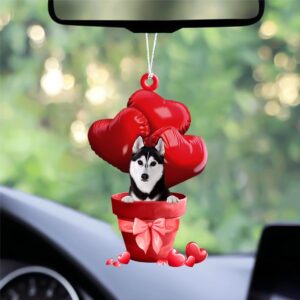 Husky Red Heart Balloon Ornament, Christmas Ornament,&hellip;
