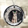Husky With Angel Wings Memorial Ornament, Christmas Ornament, Dog Ornament, Xmas Dog Ornaments