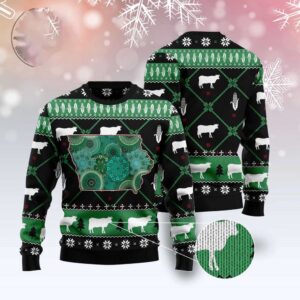 Iowa Usa Symbols Pattern Ugly Christmas Sweater,&hellip;