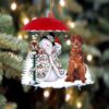 Irish Setter Merry Christmas Ornament, Christmas Ornament, Dog Ornament, Xmas Dog Ornaments
