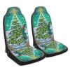 Indiana Merry Christmas Torch and Strs Seat Cover Cars, Christmas Car Seat Cover, Car Seat Cover