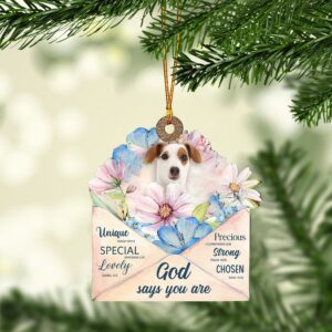 Jack-Russell-Terrier God Says You Ornament, Christmas Ornament,&hellip;