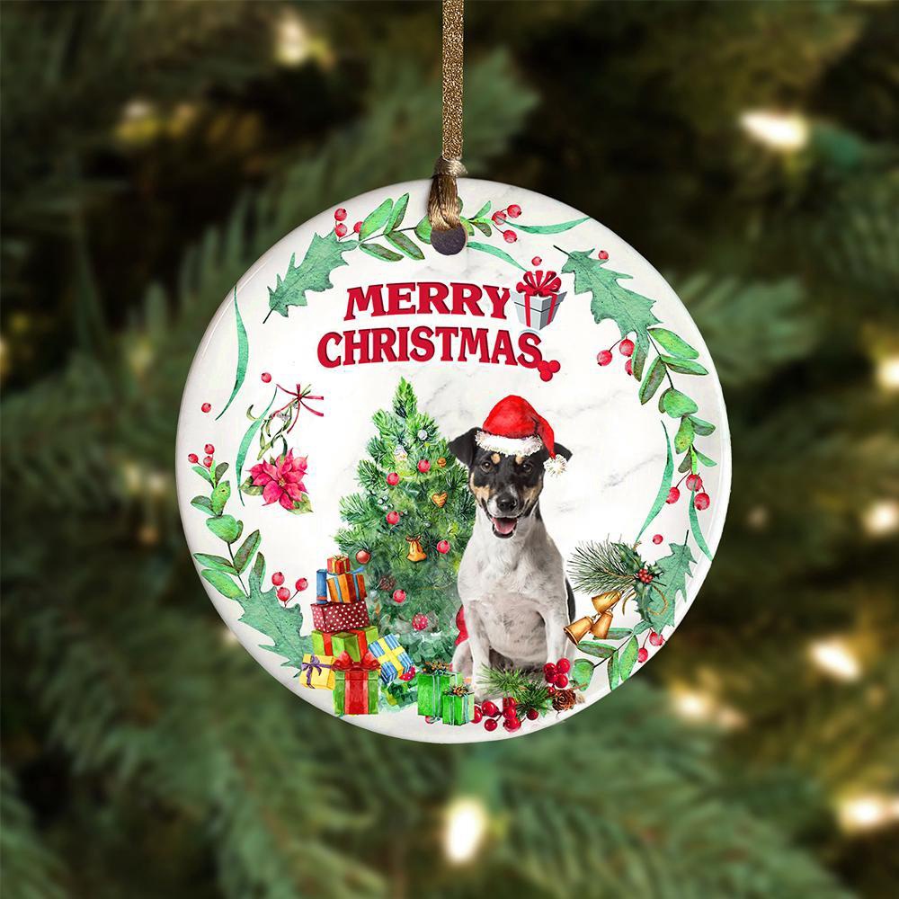 Jack-Russell-Terrier Tree Merry Christmas Ornament, Christmas Ornament, Dog Ornament, Xmas Dog Ornaments Jack-Russell-Terrier Tree Merry Christmas Ornament, Christmas Ornament, Dog Ornament, Xmas Dog Ornaments