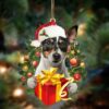 Jack Russell Terrier(2) With Balloons Christmas Ornament, Christmas Ornament, Dog Ornament, Xmas Dog Ornaments