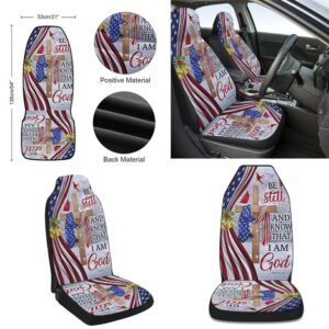 Jesus Christ Cross Be Still And Know That I Am God Christmas Seat Cover Cars Christmas Car Seat Cover Car Seat Cover 2 rkjlxb.jpg