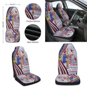 Jesus Christ Cross Jesus is The Reason for Season Christmas Seat Cover Cars Christmas Car Seat Cover Car Seat Cover 2 nxkm2z.jpg