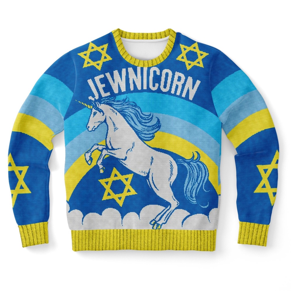 Jewnicorn Star Of David Ugly Christmas Sweater, Christmas Sweater, Ugly Sweater, Funny Xmas Sweaters