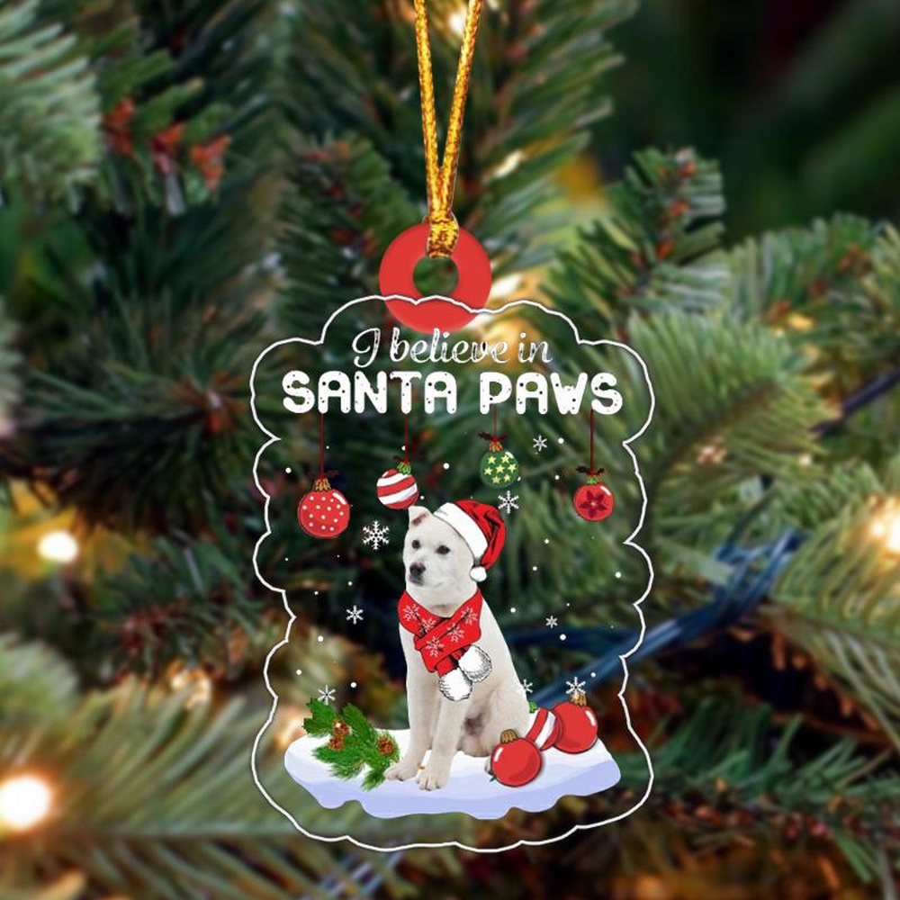 Jindo Christmas Ornament, Christmas Ornament, Dog Ornament, Xmas Dog Ornaments