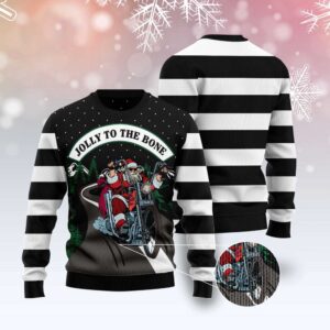 Jolly To The Bone Ugly Christmas Sweater,&hellip;