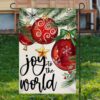 Joy Love Peace Family Laughter Christmas Garden FlagXmas, Garden Flags, Outdoor Xmas Flags, Christmas Flag Outdoor
