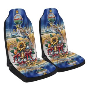 Kansas State Sunflower and Meadowlark Bird Winter&hellip;