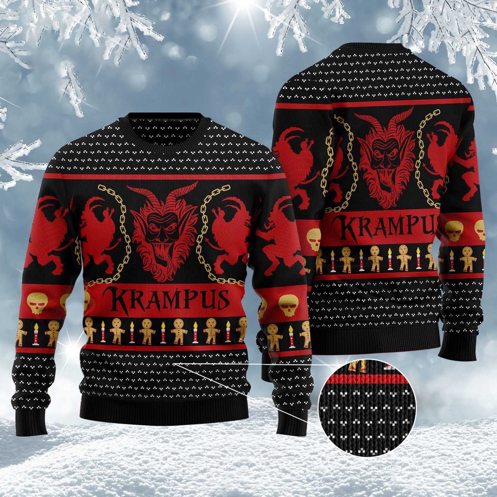 Krampus Ugly Christmas Sweater, Christmas Sweater, Ugly Sweater, Funny Xmas Sweaters