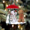Labradoodle-Dogs give gifts Hanging Ornament, Christmas Ornament, Dog Ornament, Xmas Dog Ornaments