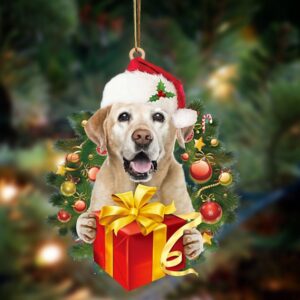 Labrador-Dogs give gifts Hanging Ornament, Christmas Ornament,&hellip;
