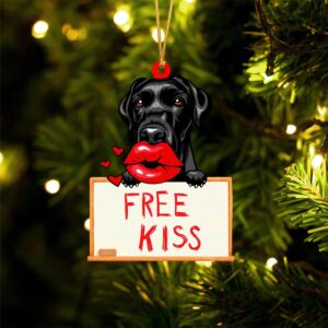 Labrador-Retriever2 Free Kiss Christmas Ornament, Christmas Ornament,&hellip;